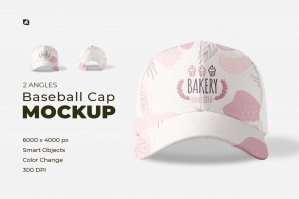 Velcro Snapback Baseball Cap Mockup