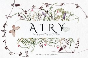 Delicate Airy Wildflowers Clipart