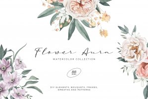 Flower Aura Watercolor Collection