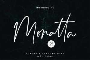 Monatta - Luxury Signature Font