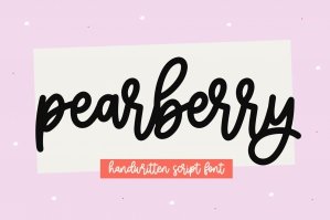 Pearberry - Handwritten Script Font