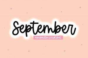 September - Handwritten Script Font