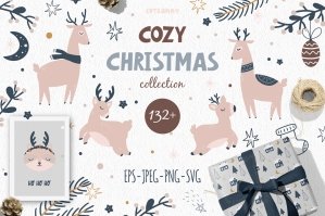 Cozy Christmas Collection - Christmas Clipart & Christmas Paper