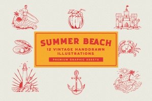 Summer Beach - Illustrations