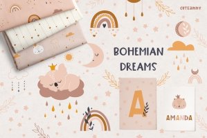 Bohemian Dreams - Clipart & Patterns