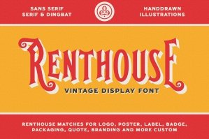 Renthouse - Vintage Display Font