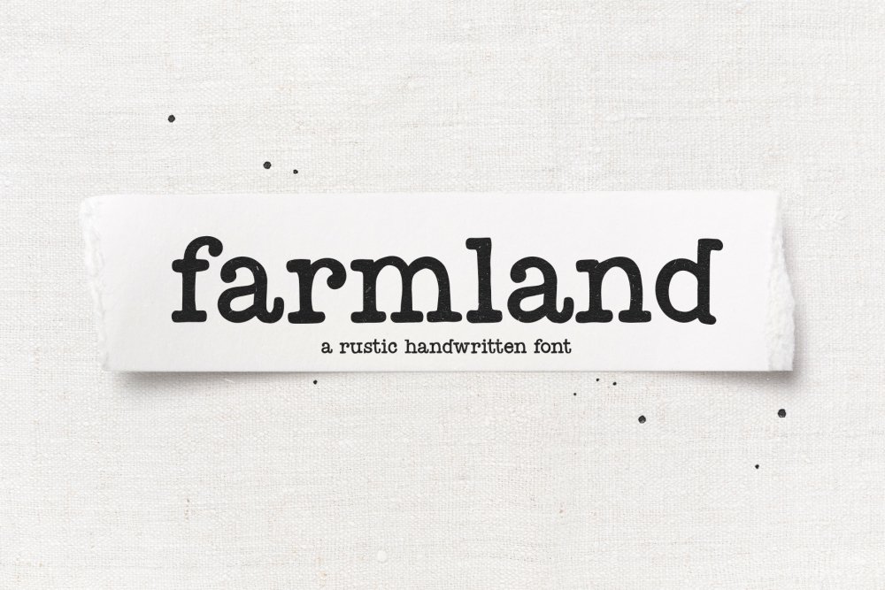 Farmland – Rustic Typewriter Font
