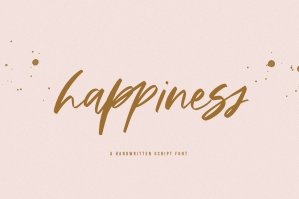 Happiness - Handwritten Script Font