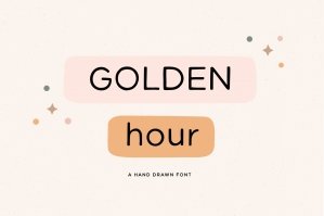 Golden Hour | A Hand Drawn Font