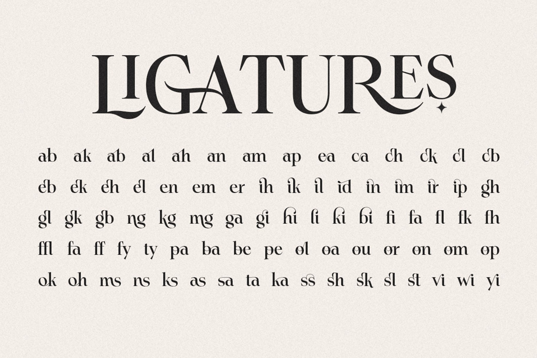 Astegra Ligature Serif Font - Design Cuts