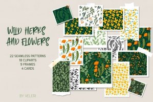 Vector Patterns And Cliparts Wild Herbs And Flowers