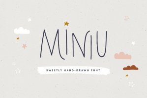 Miniu | Sweetly Hand-drawn Font