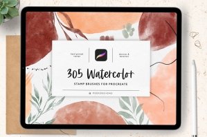 305 Watercolor Stamp Brushes