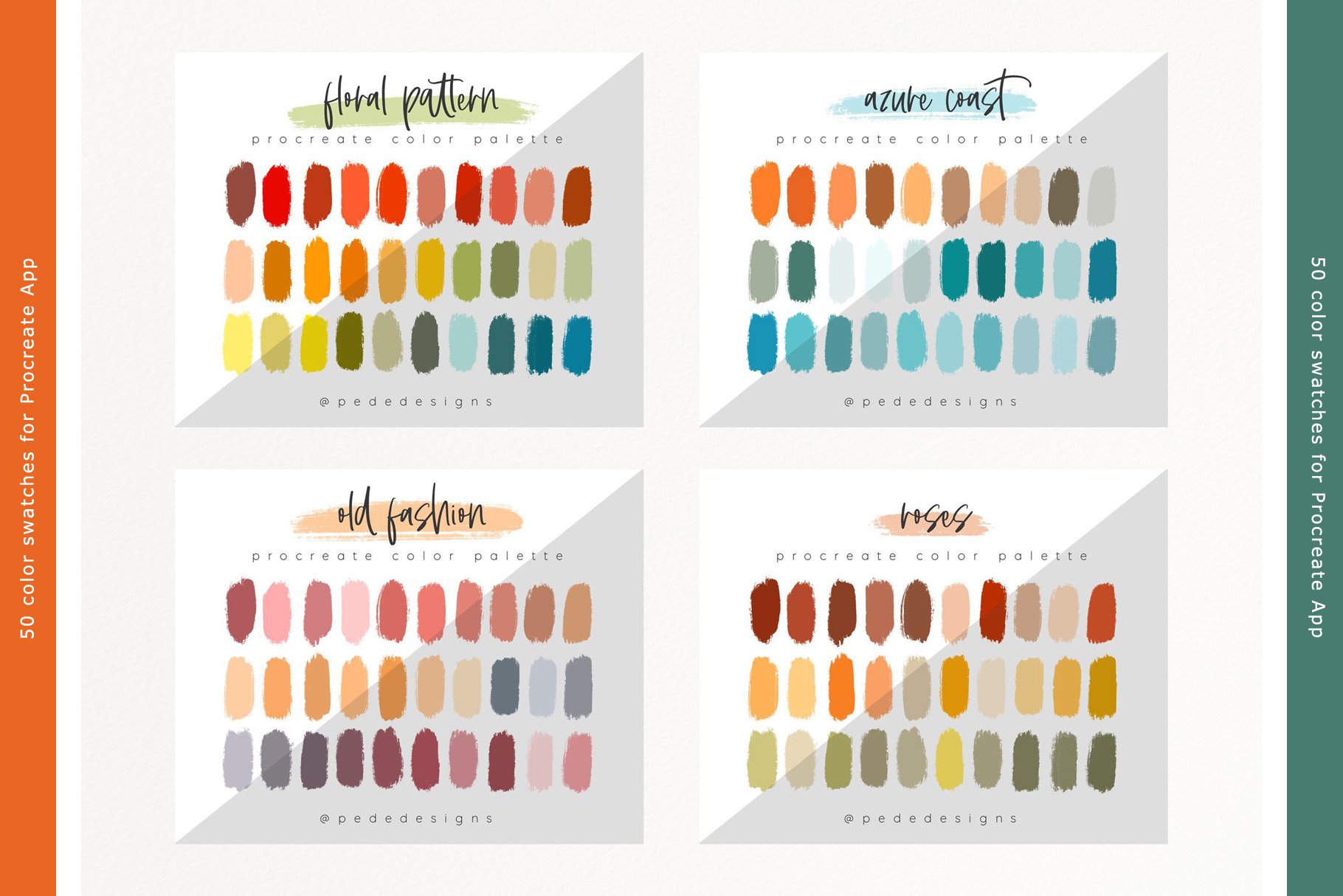 50 Procreate Color Palettes Bundle Vol 1 - Design Cuts