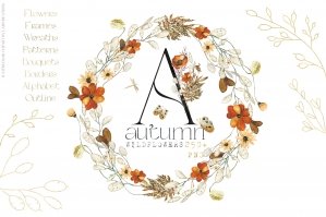 Autumn Wildflowers Watercolors