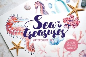 Sea Treasures Watercolor Set