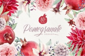 Pomegranate Season Watercolor Set