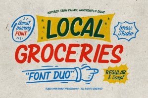 Local Groceries - Handwritten Font Duo