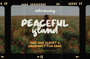 Peaceful Island - Handwritten Font Duo