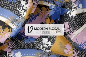 Modern Floral Pattern Mixed