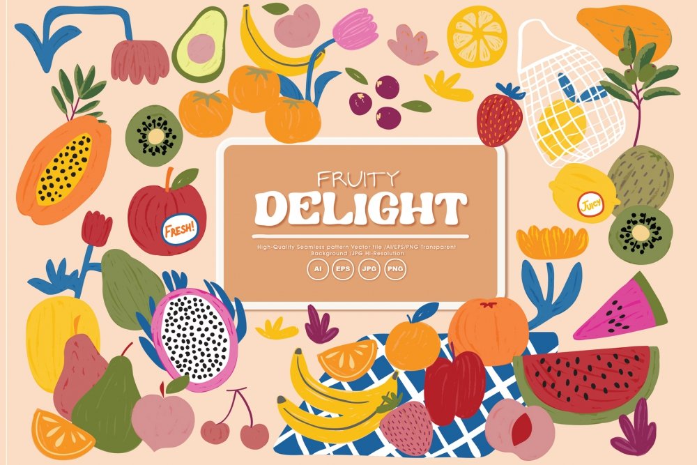 Juicy Delights Vibrant Vector Logo Design