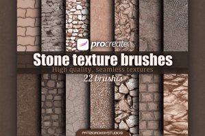Procreate Stone Textured Brushes