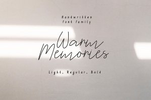 Warm Memories | Script Font Trio