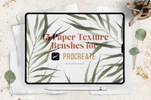 Paper Texture Brushes Set For Procreate