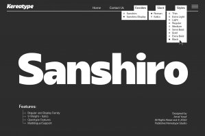 Sanshiro – Sans Serif Family