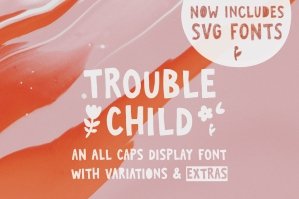 Trouble Child Display Svg Font