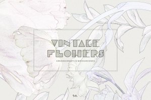 Vintage Elegant Flower Arrangements & Backgrounds