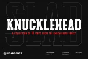 Knucklehead Deco | Sport Font