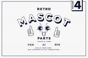 56 Retro Mascot Parts | Vol 4