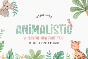Animalistic Font Trio