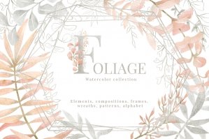 Foliage Pink Watercolor Collection