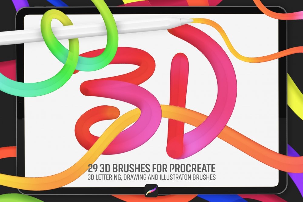 3D Brushes: Procreate