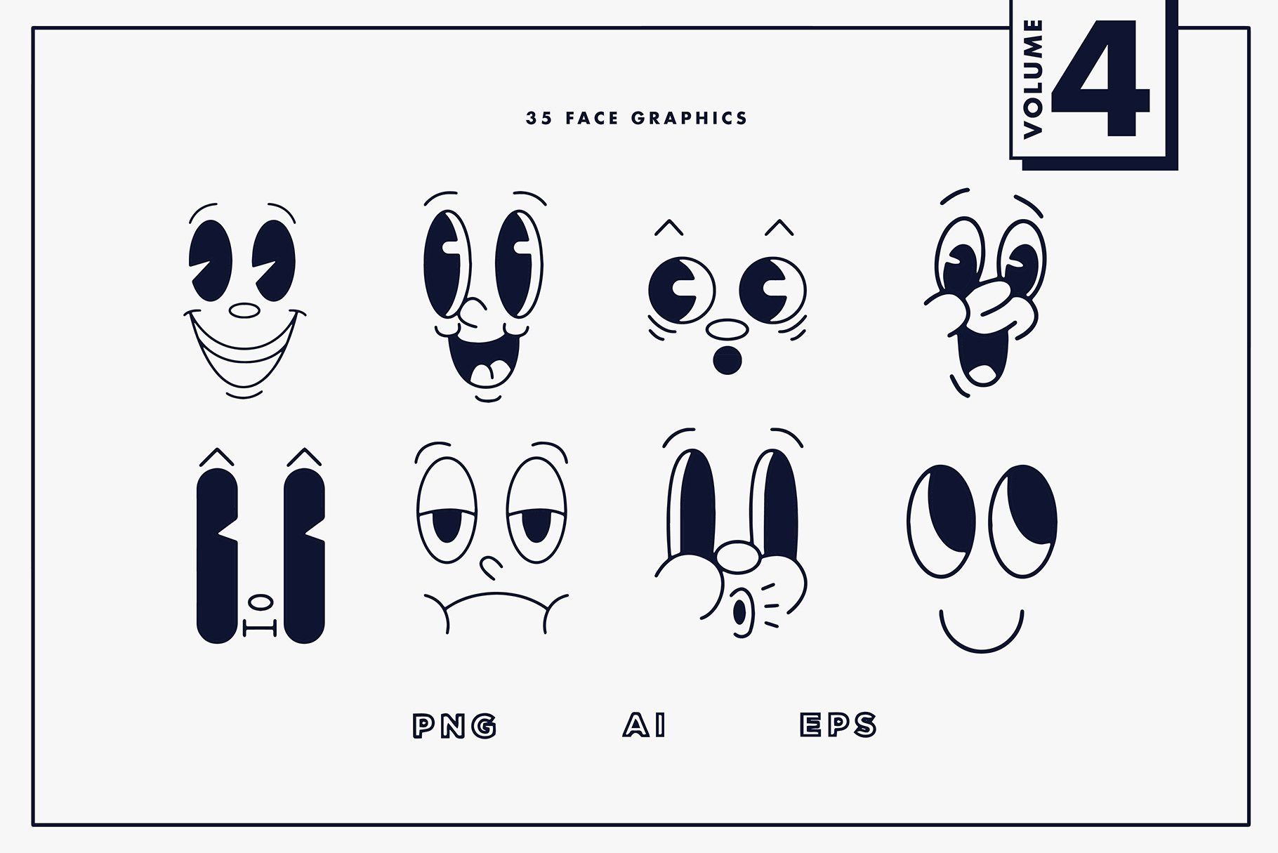 56 Retro Mascot Parts | Vol 4 - Design Cuts