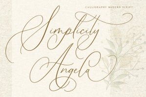 Simplicity Angela - Calligraphy Font