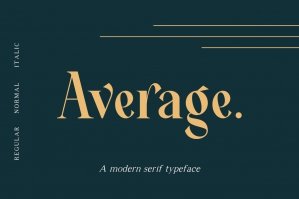 Average - Modern Serif Typeface
