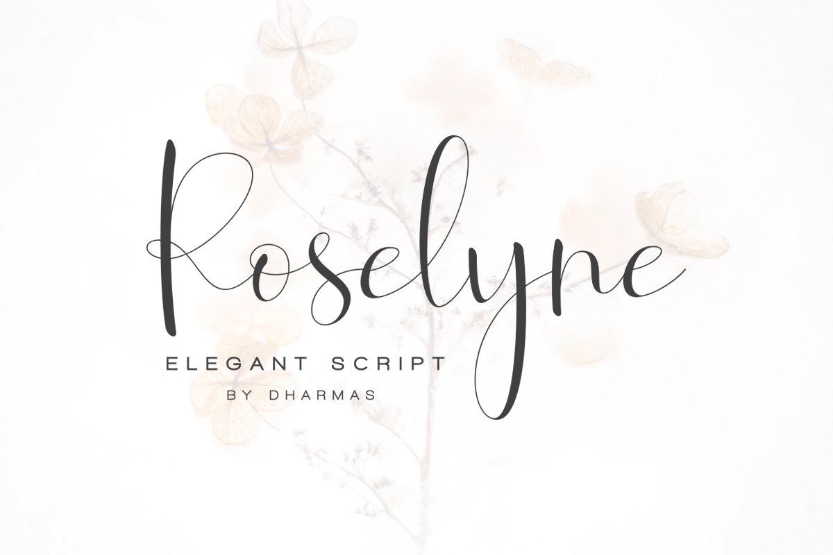 Roselyne - Caligraphy Script - Design Cuts