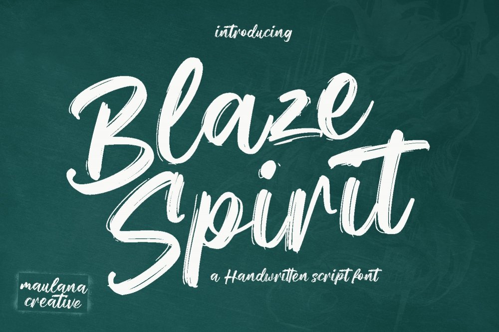 blaze spirit brush script font
