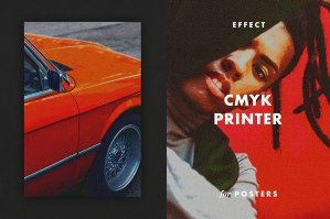 CMYK Printer Effect For Posters