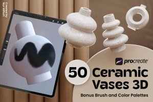 Procreate Ceramic Vases 3D