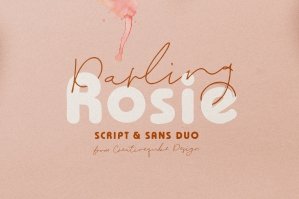 Darling Rosie Font Duo Plus Watercolor