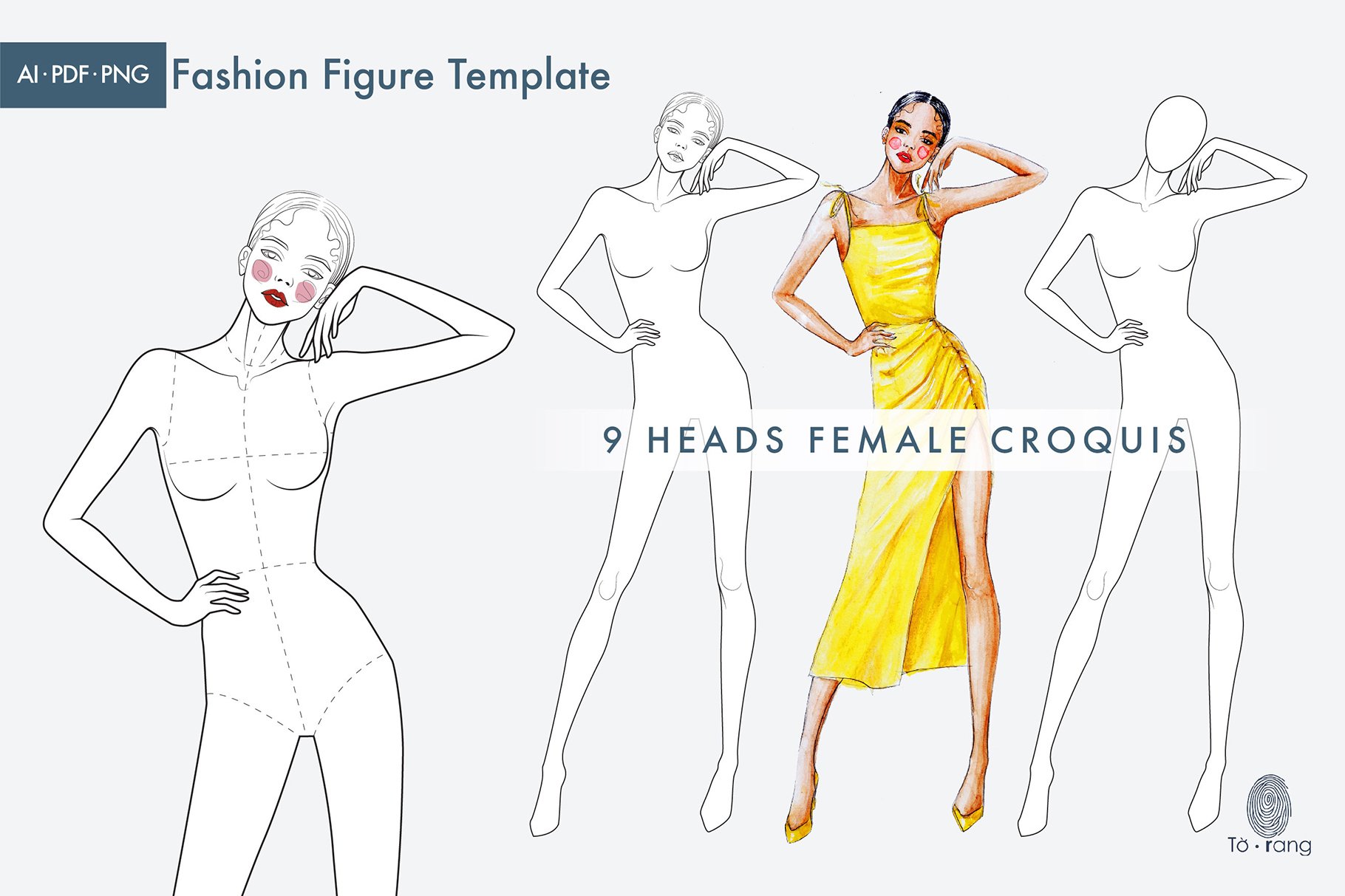 Digital Fashion Sketchbook: Figure Templates With 35 Inclusive Designs In  Pdf Downloadable Format — Jessica Durrant Illustration | Lupon.Gov.Ph