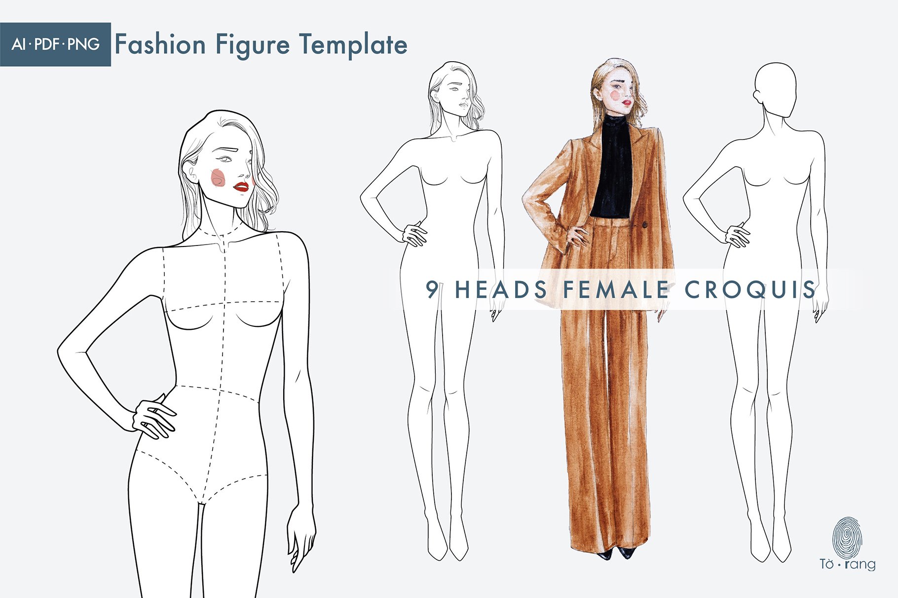 Female fashion croquis templates  Tianas Closet