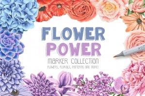 Flower Power Marker Collection