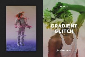Gradient Glitch Effect For Posters
