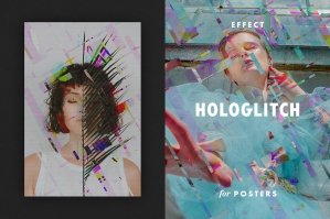 Hologlitch Effect For Posters