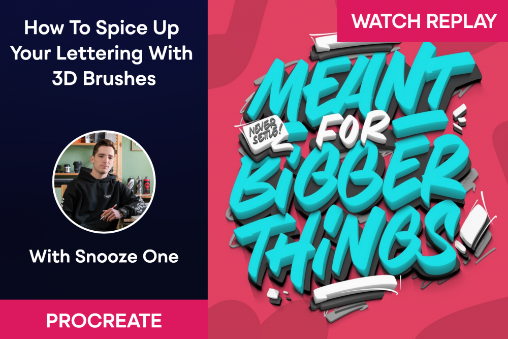 how-to-spice-up-your-lettering-with-3d-brushes-in-procreate